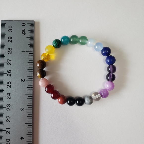 healing 7 chakra beads Stratchy Bracelet yoga stone - Picture 7 of 7